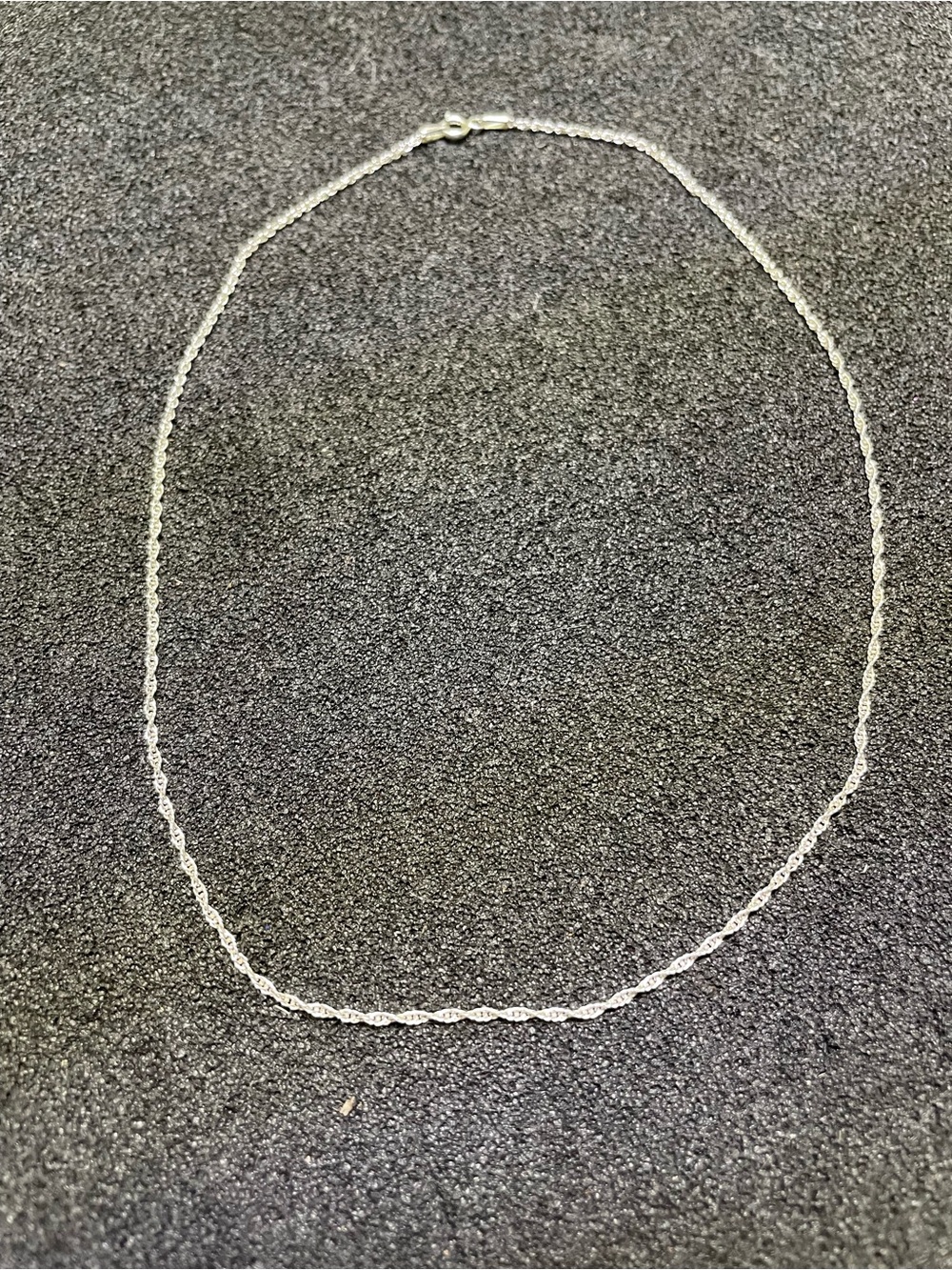 16” Sterling silver rope necklace
